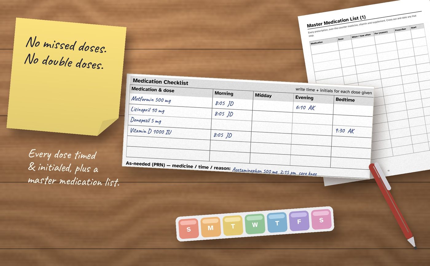 Caregiver Daily Log Book: inside the book, image 3