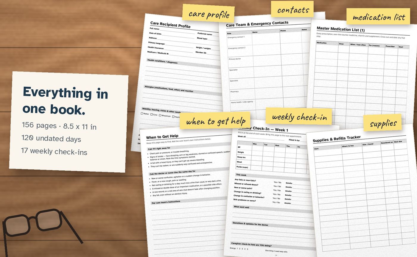 Caregiver Daily Log Book: inside the book, image 5