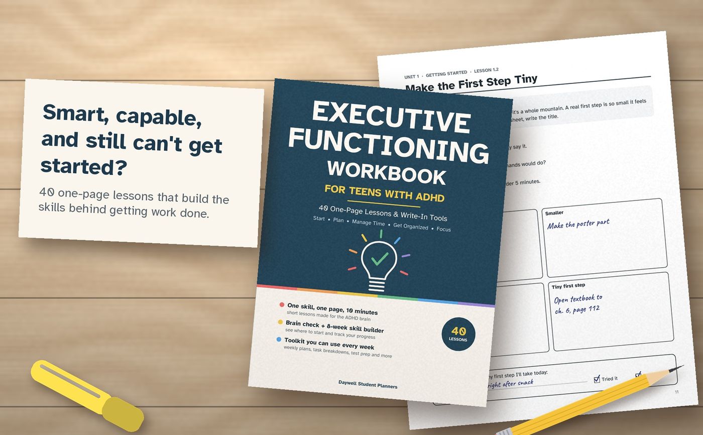 Executive Functioning Workbook for Teens with ADHD: inside the book, image 1