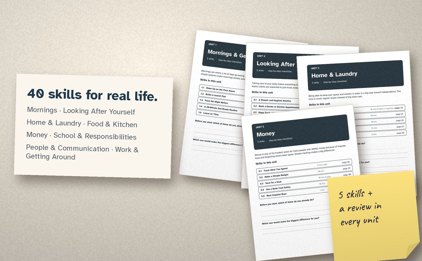Life Skills Workbook for Teens with ADHD: inside the book, image 3